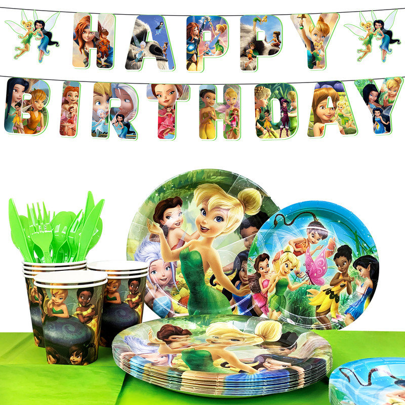 Tinker Bell Birthday Party Supplies Tableware Set