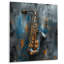 «Blue Gray Music Instument Saxophone», reproduction d'art mural-439446208-439446209