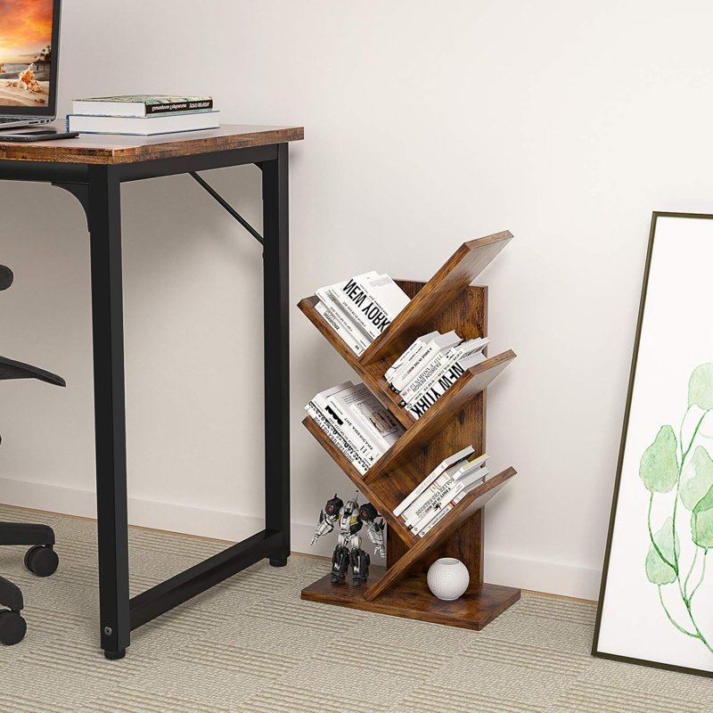 Daretta Bookcase, Rustic Brown