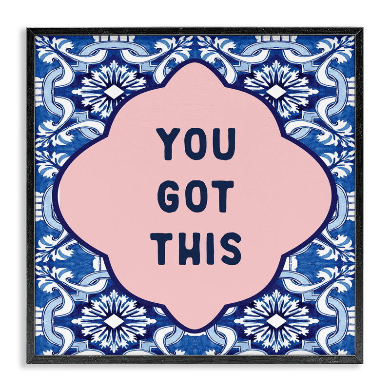 «You Got This on Boho», estampe numérique giclée, design par lettré et doublé, H 17 po x l 17 po, Giclée encadrée noir minuit