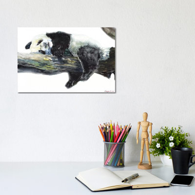 Panda 1 Piece Wrapped Canvas Painting