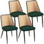 Ensemble de 4 chaises de salle à manger en rotin, avec dossier en canne naturelle, rembourrées pour le confort et le style dans les salons et les salons-1692865877-1692865867