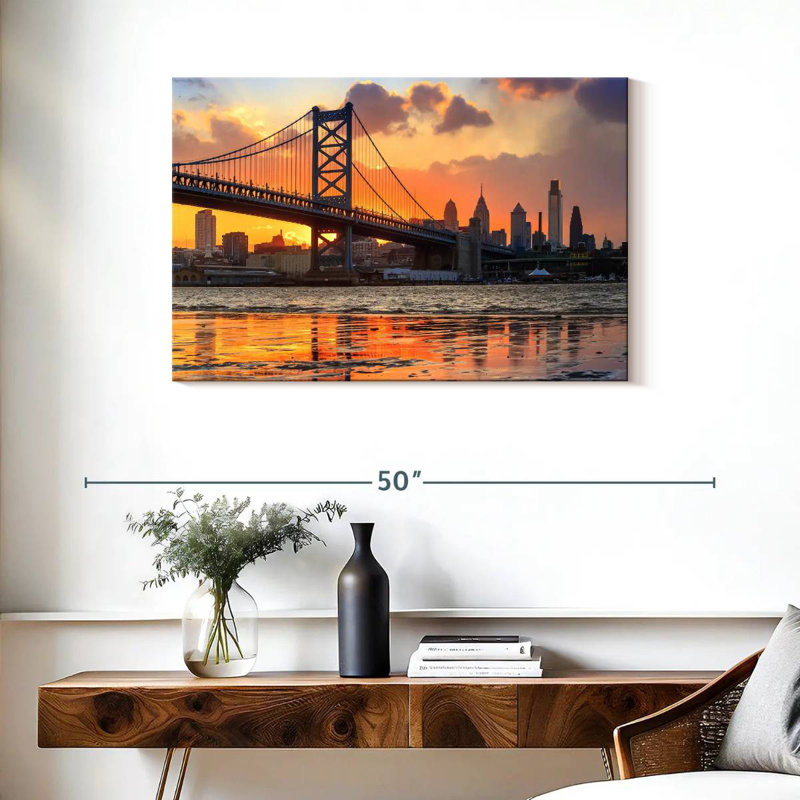 Lilie Philadelphia Suspension Bridge, H 24 po x l 36 po