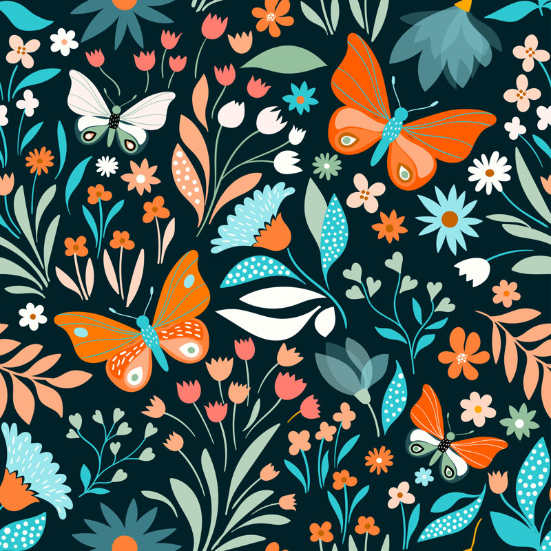 Motif papillon Shipham, H 12 po x l 12 po