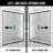 VIGO Paloma 56"–60" W x 74" H Semi-Frameless Double Sliding Shower Door in Matte Black with Clear Tempered Glass-124638802
