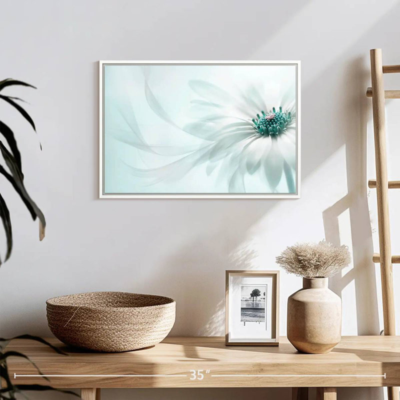 Botanical Purity, Floating Frame White, 19" X 13"