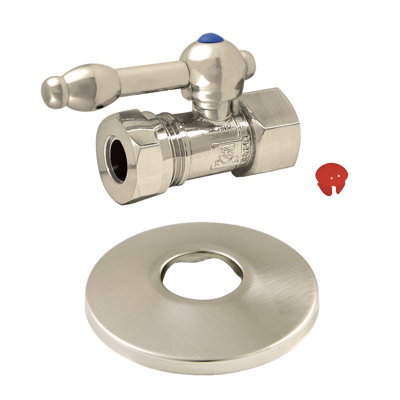 Valve d’arrêt de porte en quart de tour rectiligne avec collerette