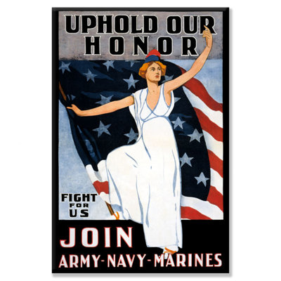 Affichez notre honneur affiche rétro sur toile tendue