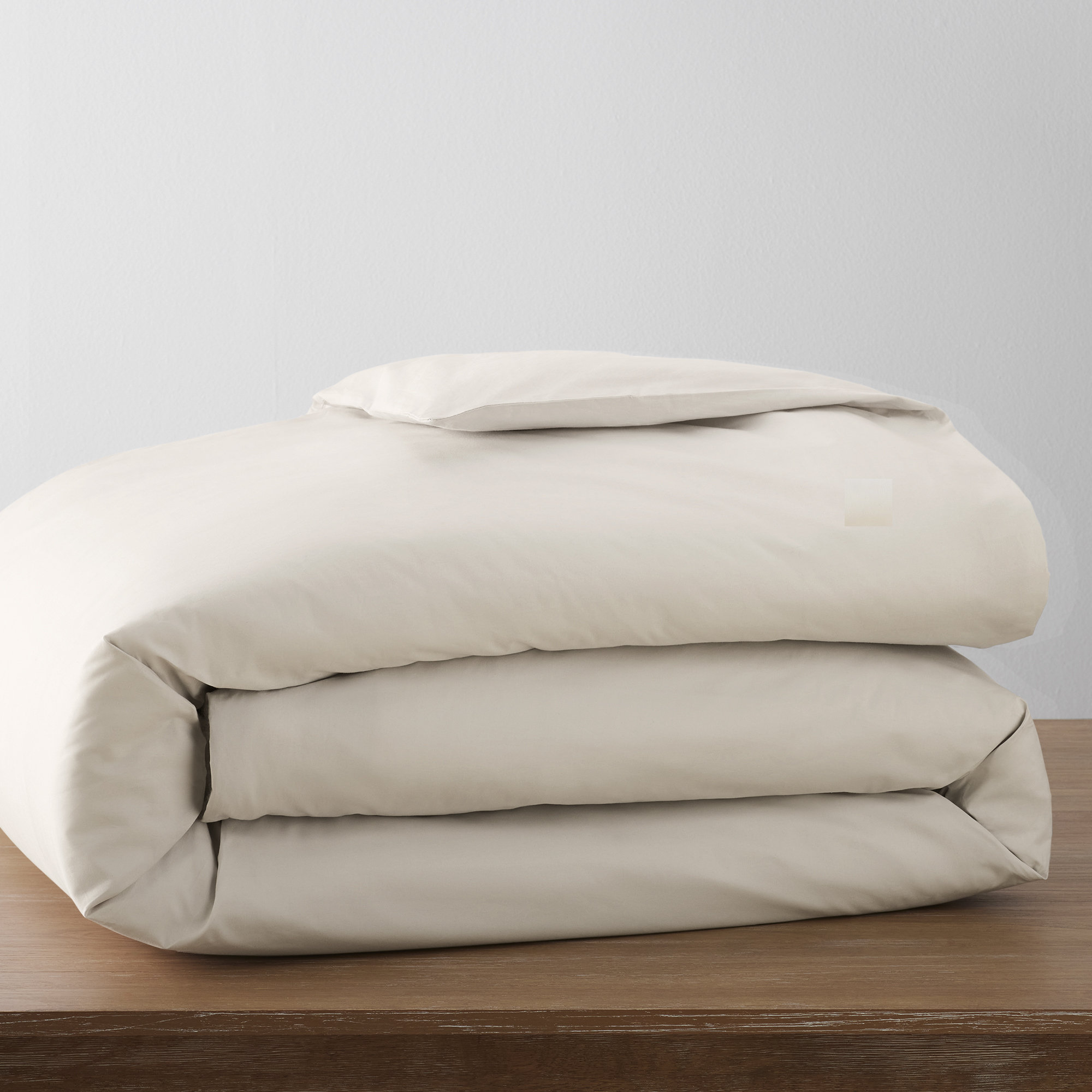 Coyer Classic Cotton Percale Duvet Cover Set, King / Cal King Duvet Cover + 2 Pillow Shams, Ivory