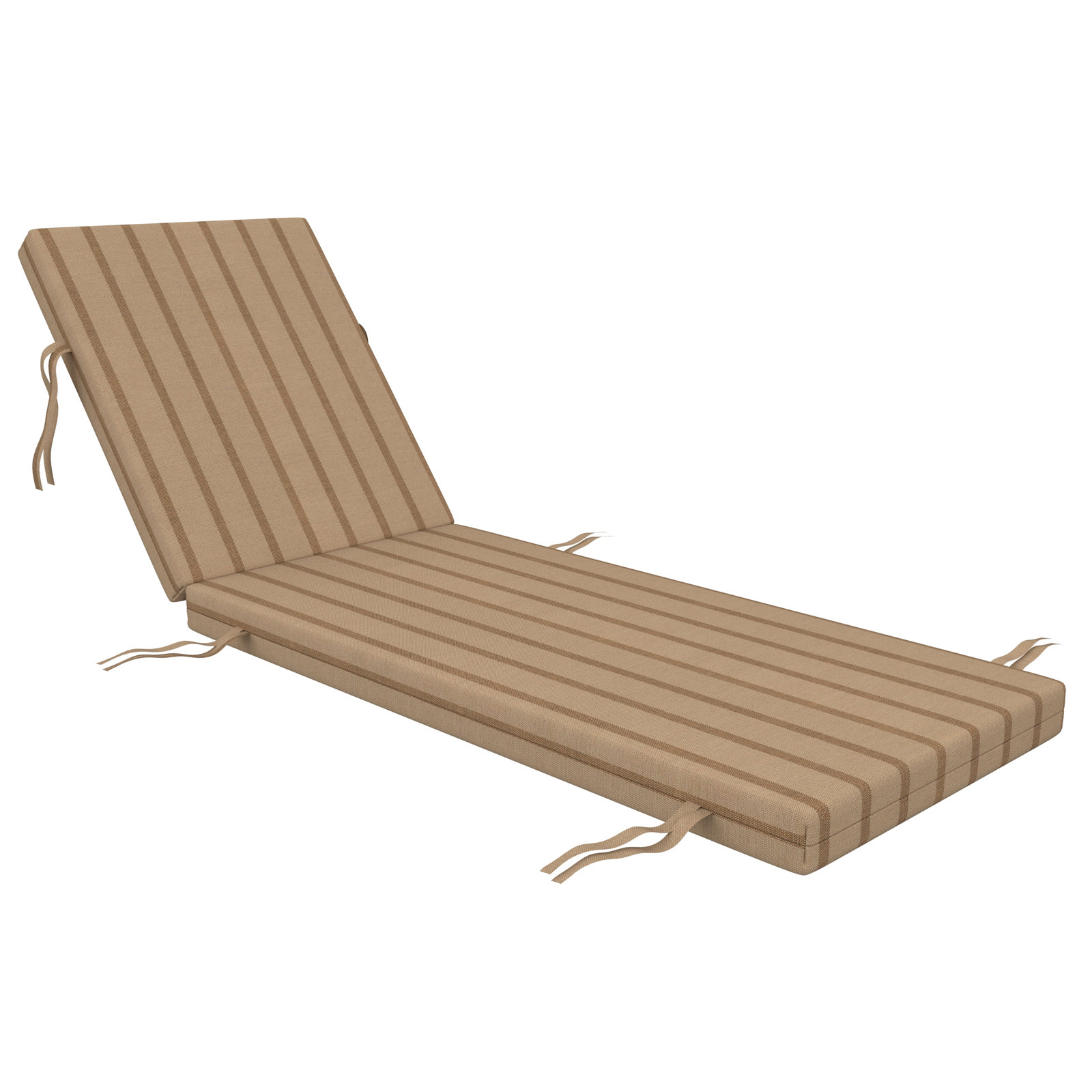 Lani Sunbrella Outdoor Chaise Lounge Cushion, Unwind Driftwood, 22.5" W x 47" D