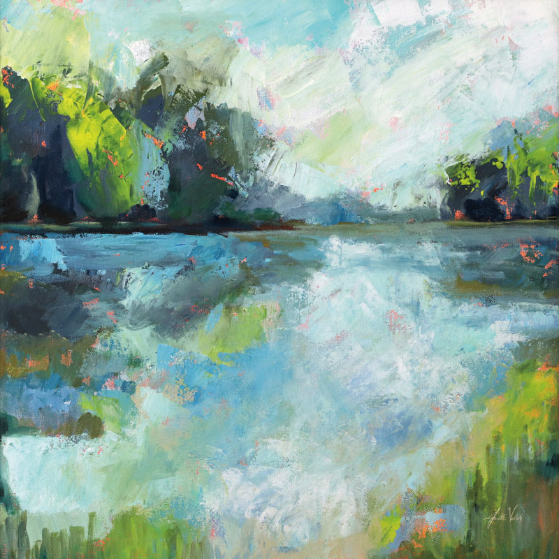 «Calm Waters» par Jeanette Vertentes - peinture sur toile tendue, H 36 po x l 36 po