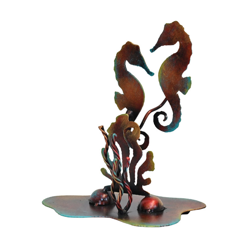 SCULPTURE DE TABLE DE CHEVAL EN ACIER