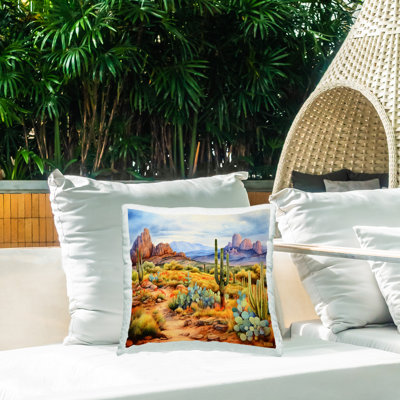 Coussin extérieur Distant Canyon Landscape