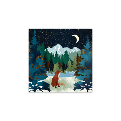 Renard d'hiver, impression sur verre acrylique