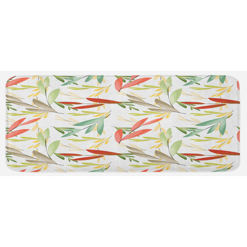 Tapis de cuisine à feuilles