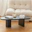 Table basse rétro en bois manufacturé noir