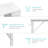 Computer Desk with 4 Drawers, Fabric Drawers Writing Desk-123648430-123648431