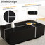 Table basse extensible de 47,2 po à 72,7 po avec 2 espaces cachés et tiroirs, finition ultrabrillante, multifonction pour le salon, rangement de finition-1781218998