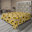 Jaune terre et brun phoque / motif floral