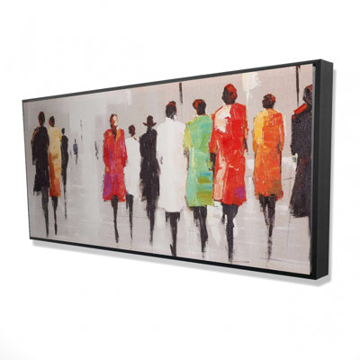 " People'S Silhouette On The Street "