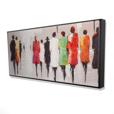 «People's Silhouette On The Street», reproduction sur toile