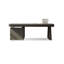 Black Rectangular Manufactured Wood with 5 drawers desk-109000087
