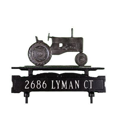 Plaque d'adresse pour pelouse sur 1 ligne