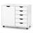 5-Drawer Rolling Storage Cart with Side Cabinet
