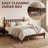 Solid Wood Retro Platform Bed with Gourd Spindle Headboard and Slat Support, No Box Spring Required, Multiple Sizes and Finishes-1325946434-1325946432