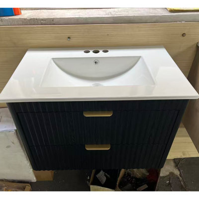 Ensemble de meuble-lavabo simple 24 po avec lavabo en céramique