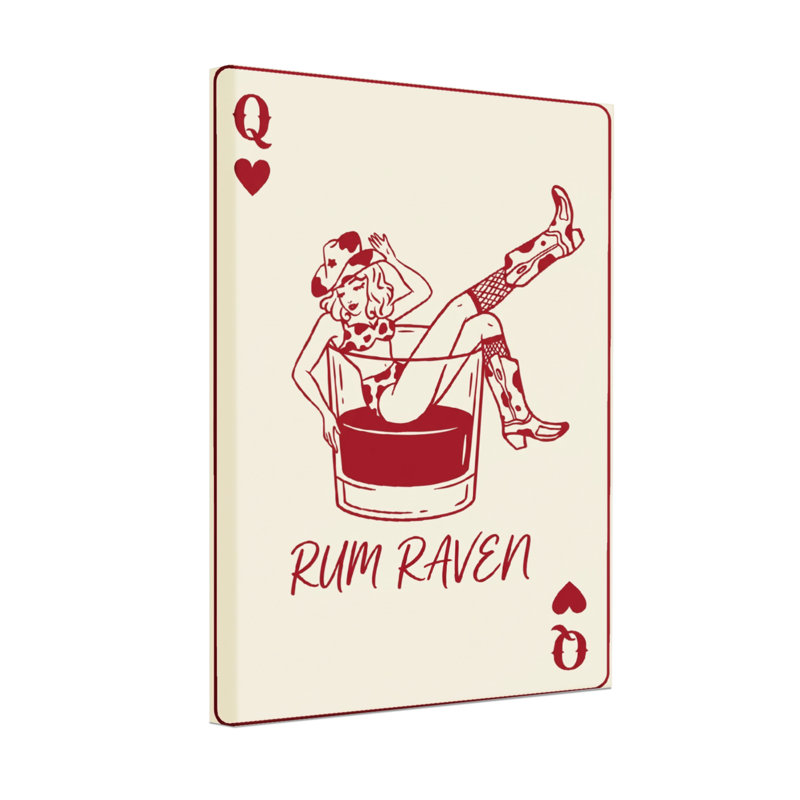 Fashion Queen Hearts Rhum Raven Cocktail Girl, H 24 po x l 16 po