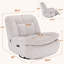 Chaise d'appoint pivotante et berçante en similicuir avec repose-pieds-2116936961