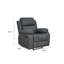 Fauteuil inclinable manuel en similicuir gris foncé-123043864