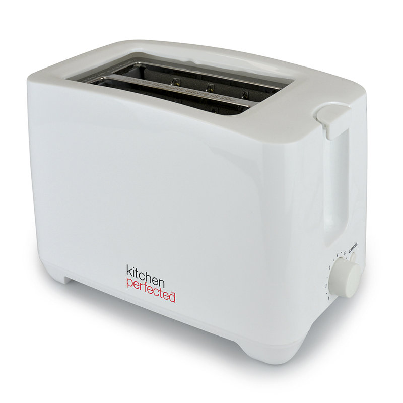 Kitchenperfected 2 Slice Extra-Wide Slot Toaster - Anthracite Grey, White