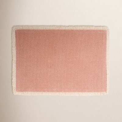 Verona 100% Cotton Woven Set Of 4 Placemats With Fringe Trim-13" X 19" In Dutch Blue