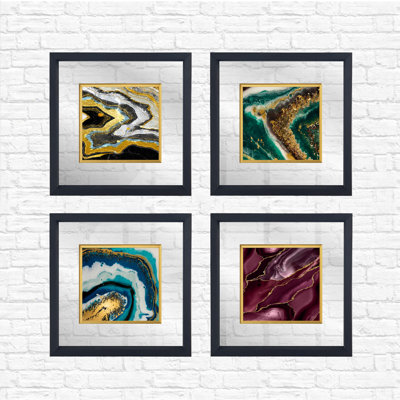 Anonymous 4 Piece Single Picture Frame Painting on Glass