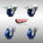 4 Piece Solid Polyurethane Caster Set