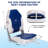 2 Pack Royal blue and white stitching Folding Boat Seats High Back Fishing Boat Seat Comfortable Boat Chairs with Thick Sponge Padding and Hinge for Sightseeing Boat
