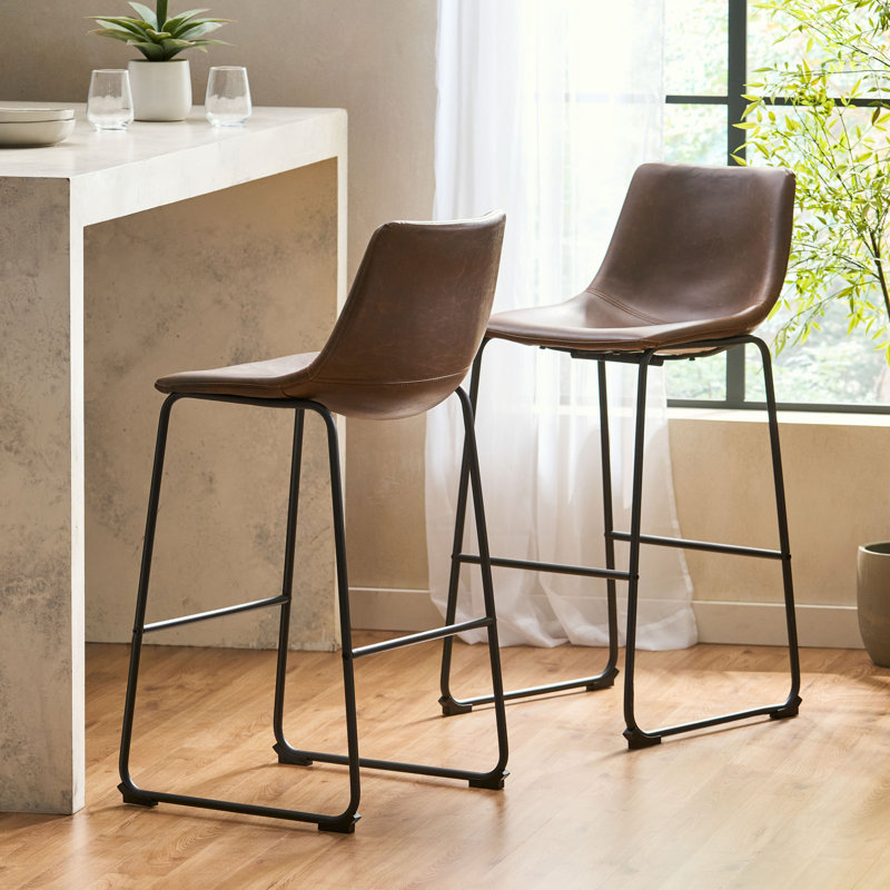 Tabouret de bar Mccoll, Dark Brown, Counter Stool (30” Seat Height)