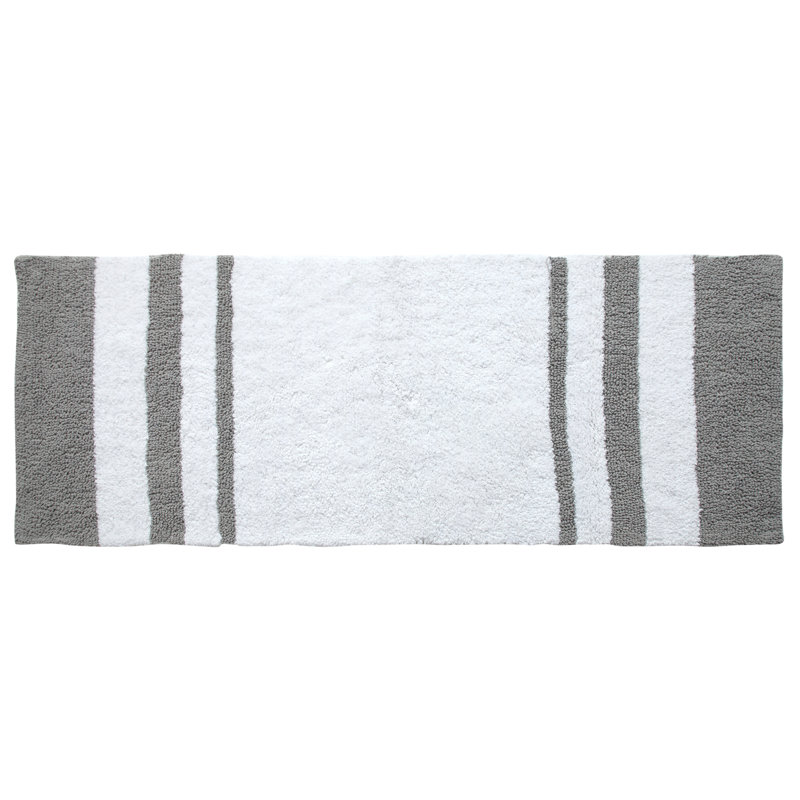 Peraza Bath Rug, Silver
