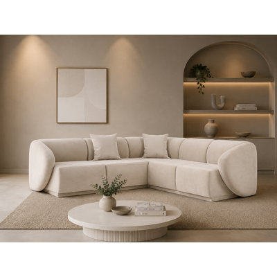 5 Seater Velvet Sofa & Chaise