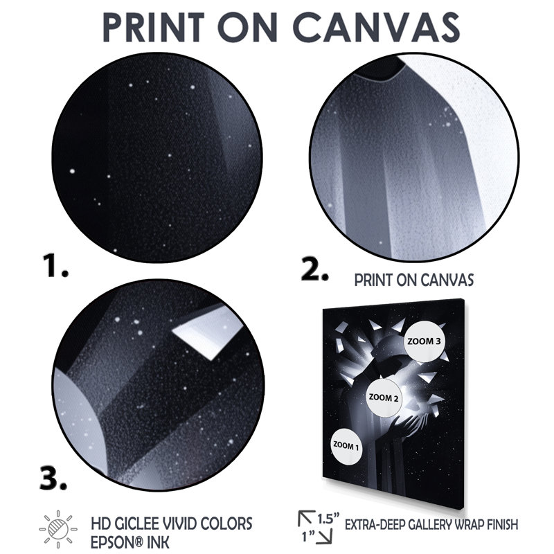 Novali - Spiritual Canvas Art Print, Noir, noir, noir, noir, H 20 po x l 12 po, Reproduction encadrée d'une seule photo