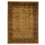 Hand Knotted Wool Oriental Area Rug in Gold And Black