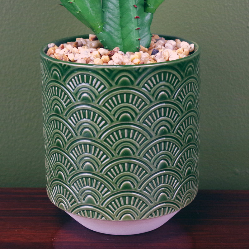 Artificial Cactus Plant in Ceramic Planter