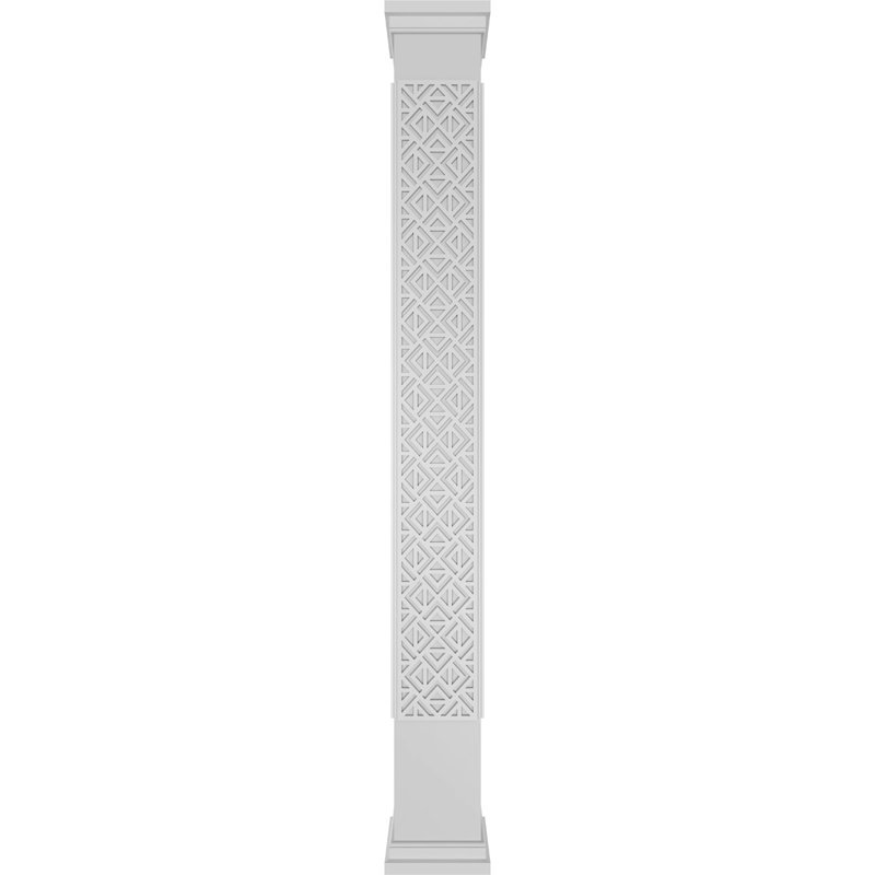 Colonne carrée Mid-Century Craftsman, H 120 po x l 7,6 po x P 7,6 po