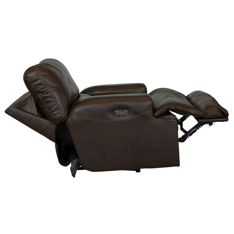 Fauteuil inclinable électrique Anjuman, Cuir véritable chocolat, Électrique, Oui