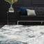 Tapis à chevrons crème et bleu-750671888