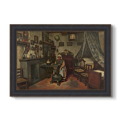 Intérieur, c. 1865-1870-Henri De Braekeleer-Toile encadrée sur mesure
