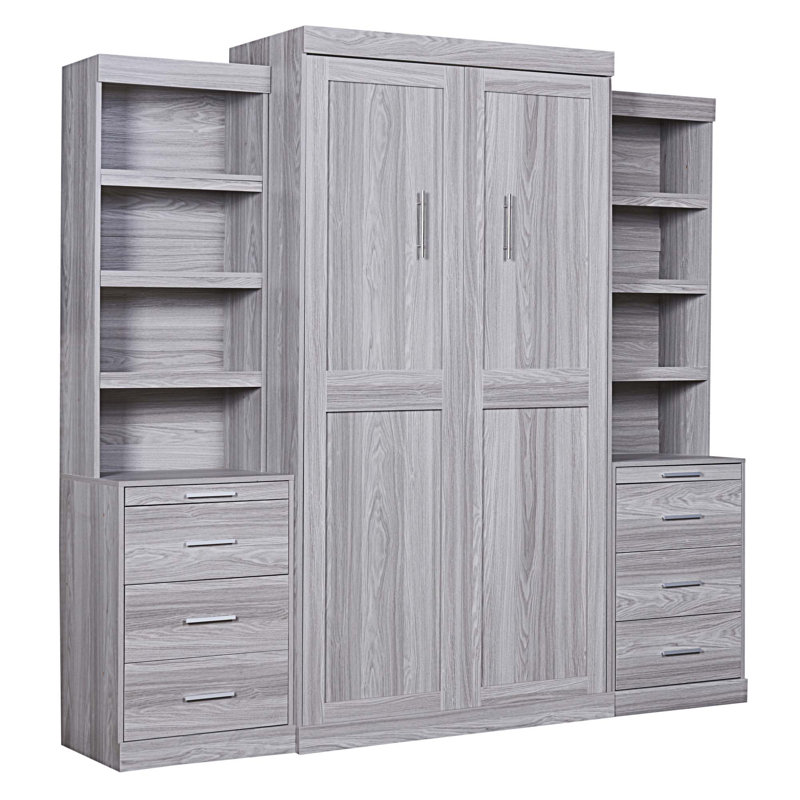 Ainash Solid Wood+MDF Murphy Bed, Twin