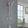 2 Handle Shower Faucet Set With Tub Spout Bathtub Shower Faucet Combo Set Shower System Complete Tub And Shower Trim Kit Wall Mounted Two Handles Shower Fixtures